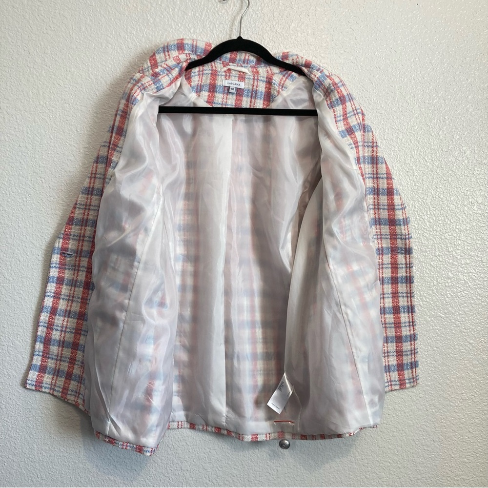 New Lascana Plaid Boucle Tweed Blazer Clueless Preppy Old Money 42/XL - Picture 9 of 16